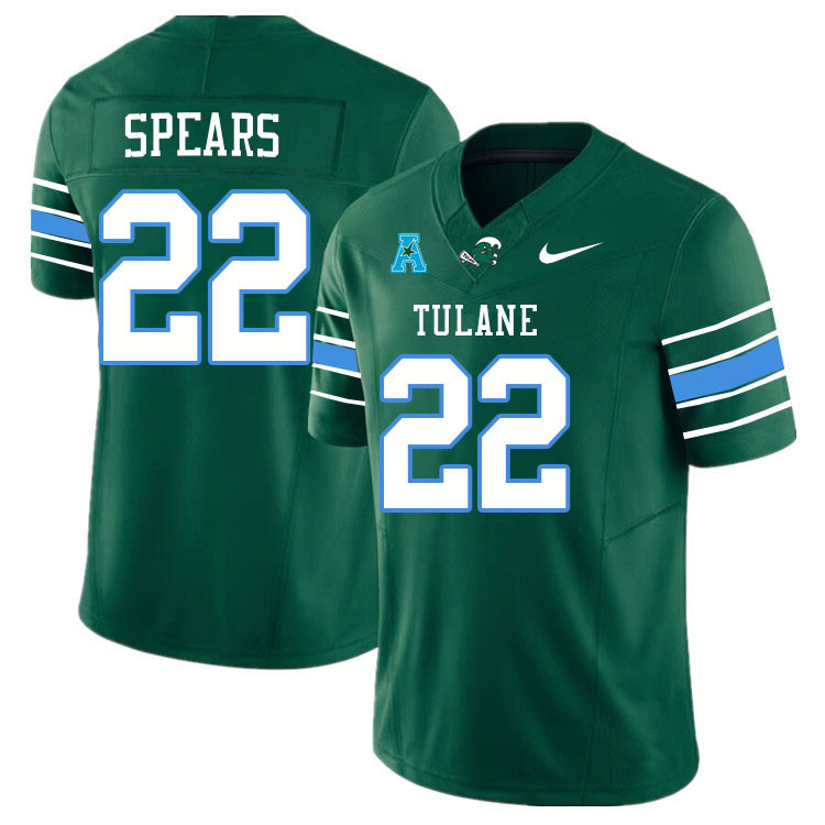 Tulane Green Wave #22 Tyjae Spears College Football Jerseys Stitched Sale-Green